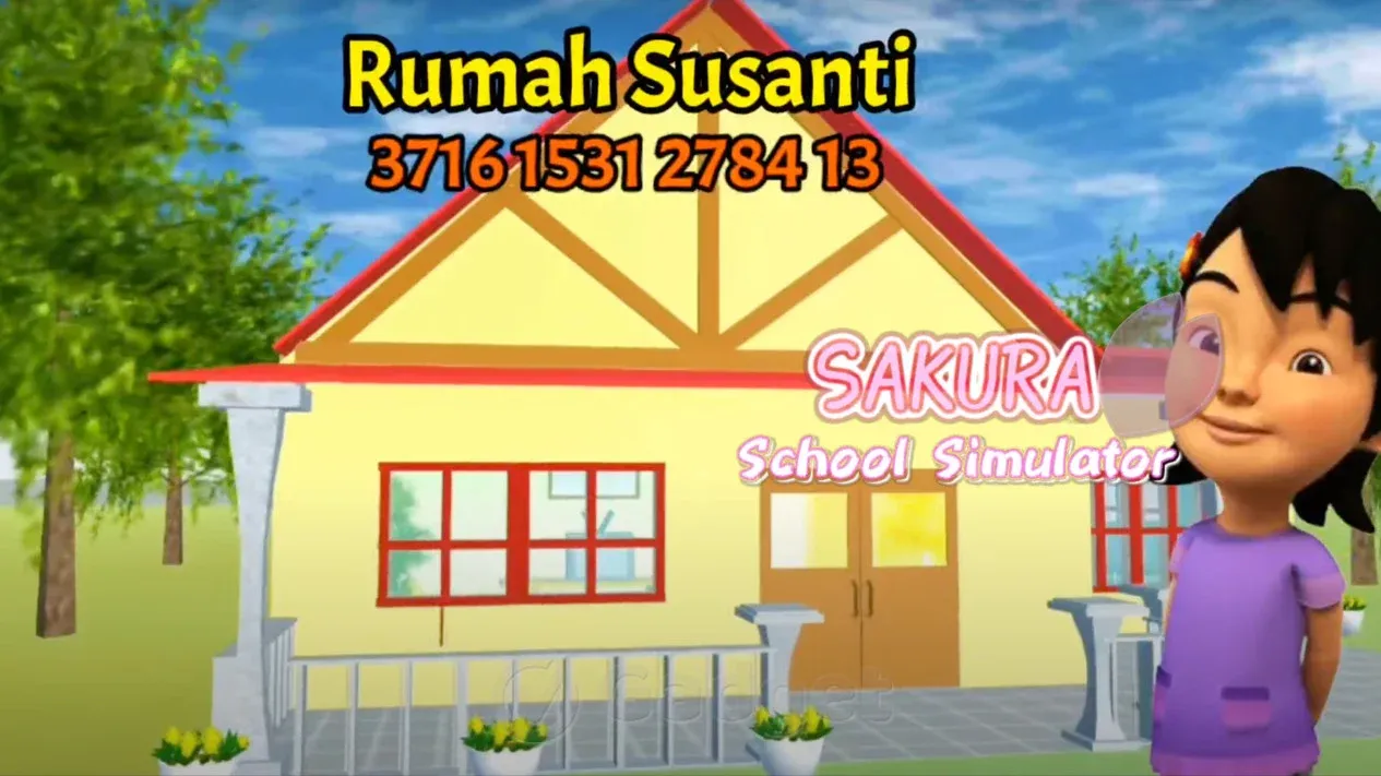 Cara Mudah Kunjungi Rumah Susanti Teman Upin-Ipin di Sakura School Simulator!